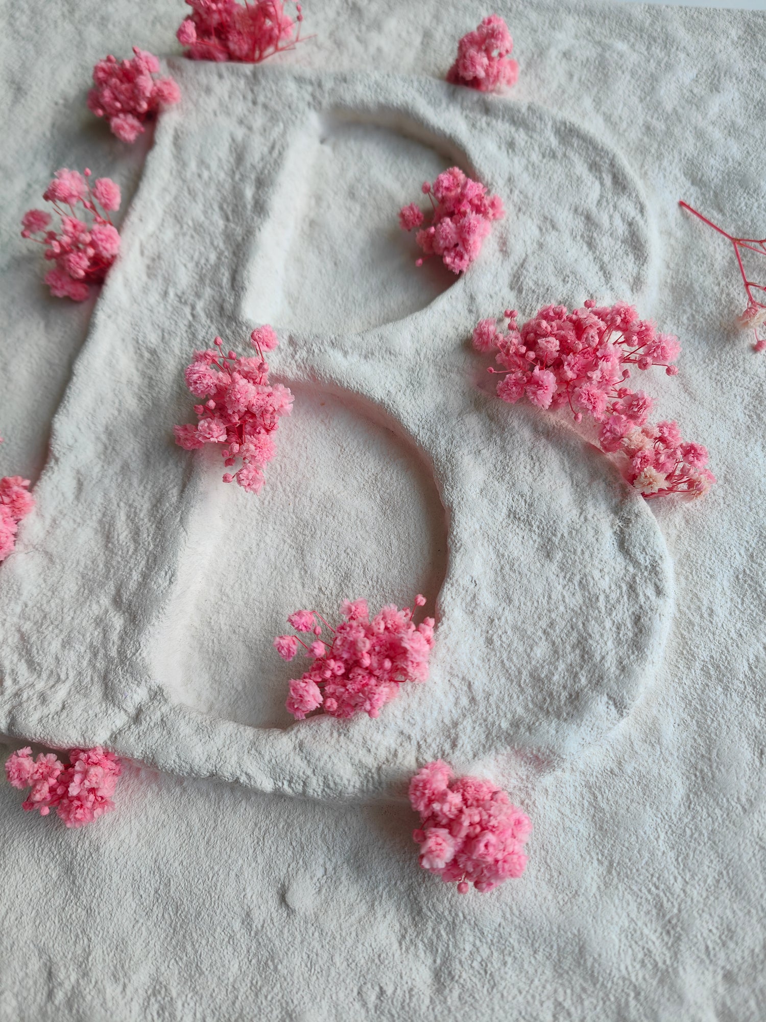 The letter B in 3D with flowers appearing to bloow out of it